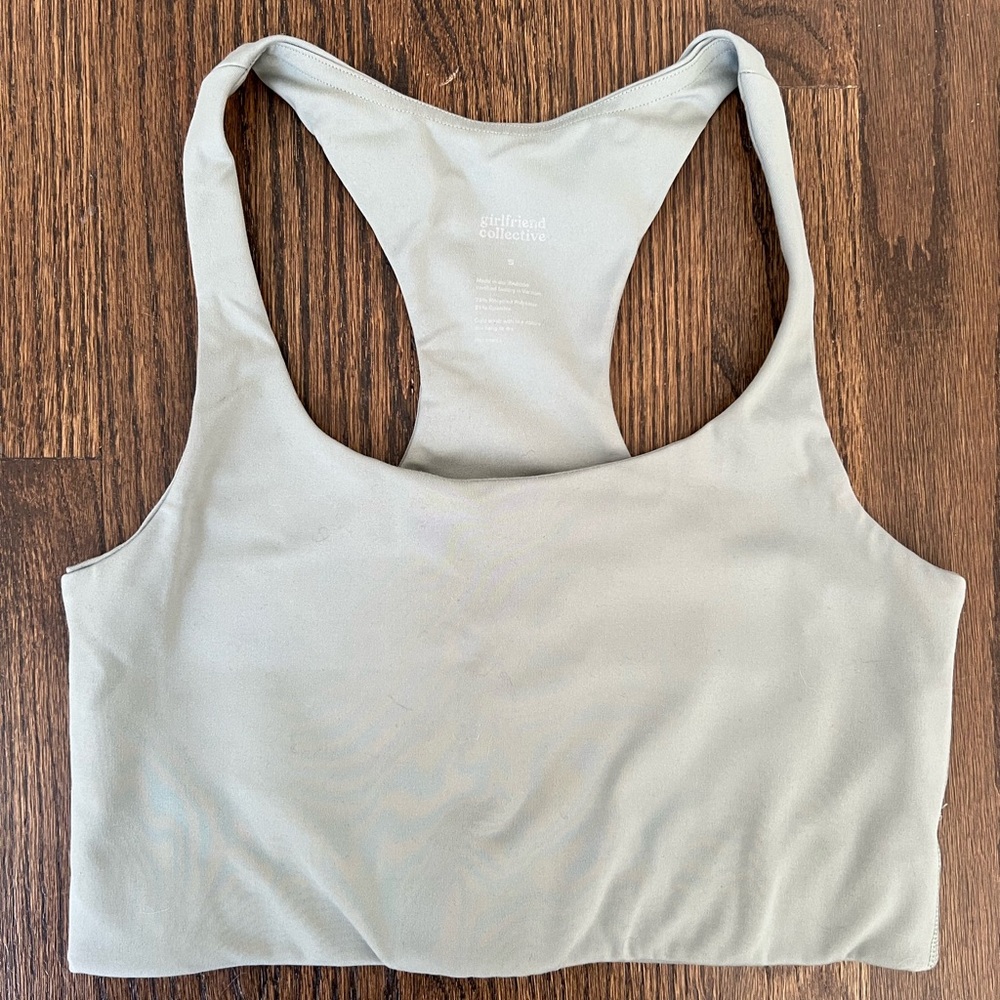 Girlfriend Collective | Paloma Sports Bra | Sage Green | Small